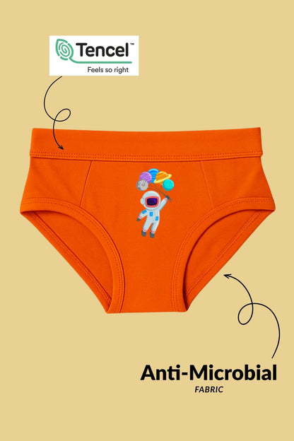 Astronaut & Space Themed Briefs - Pack of 3 for Boys