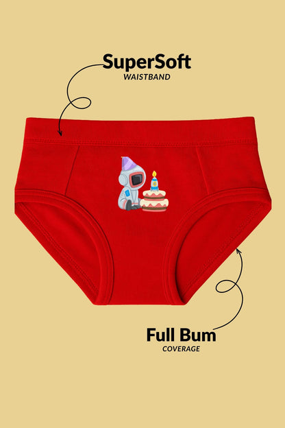 Astronaut & Space Themed Briefs - Pack of 3 for Boys