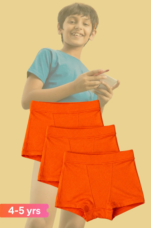 Boys Trunks Pack of 3 Orange Size 49-53cm (4-5 years)