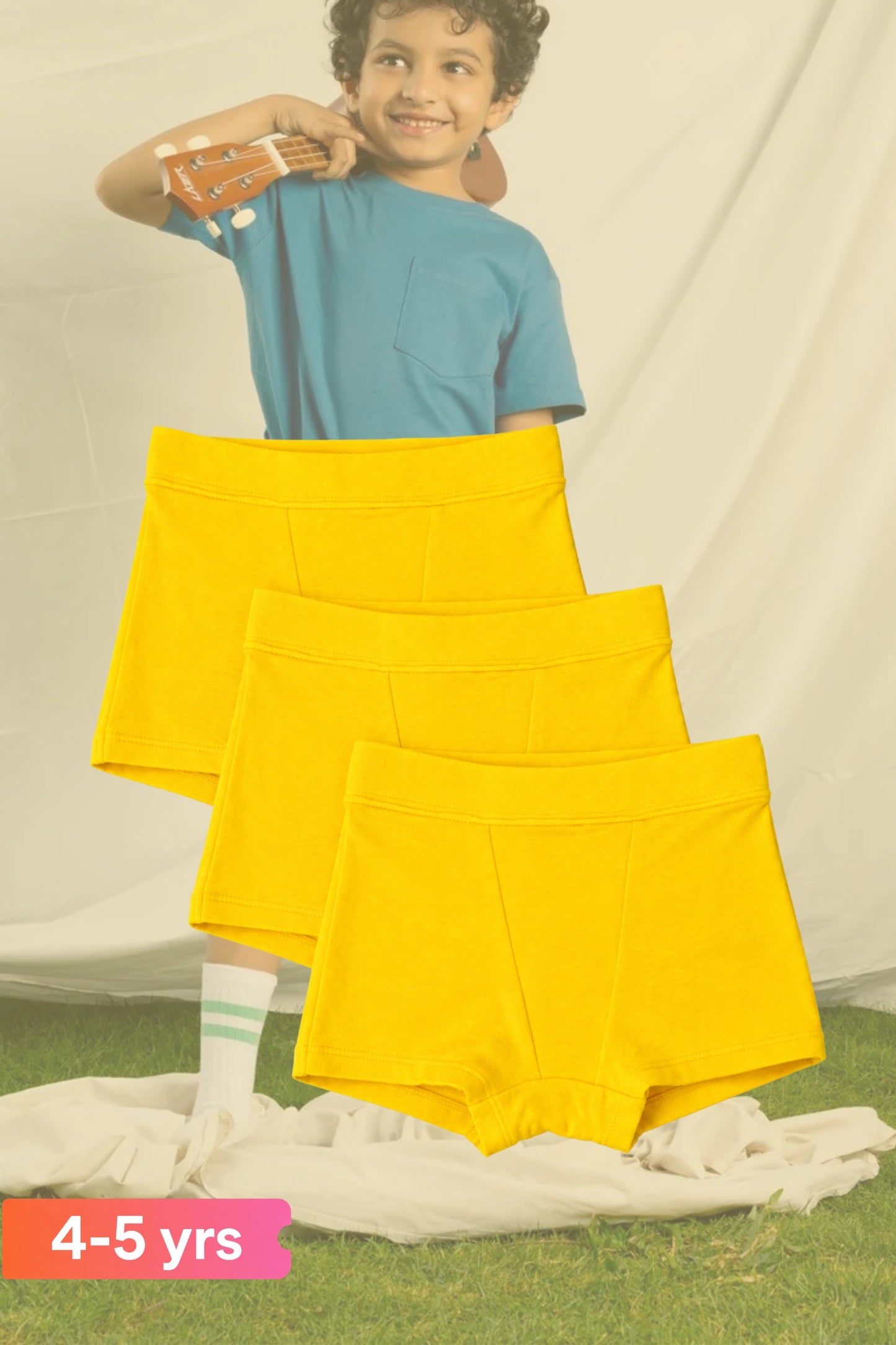 Boys Trunks Pack of 3 Yellow Size 49-53cm (4-5 years)
