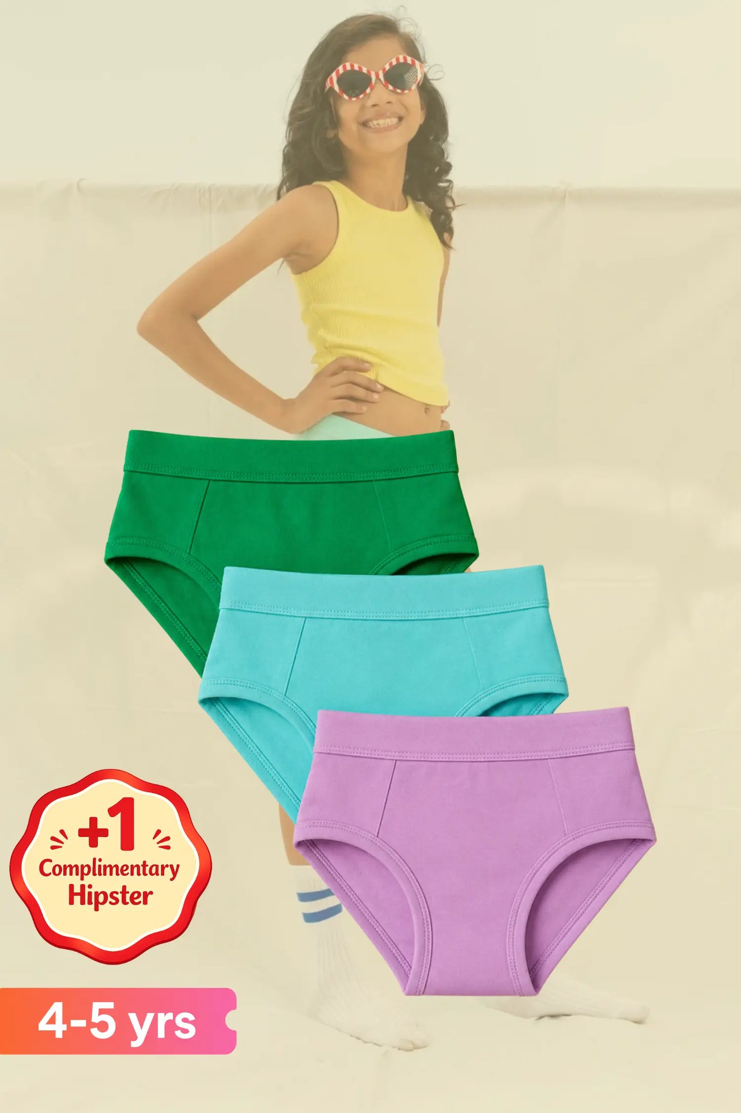 Girls Hipsters Pack of 3 (49-53cm)