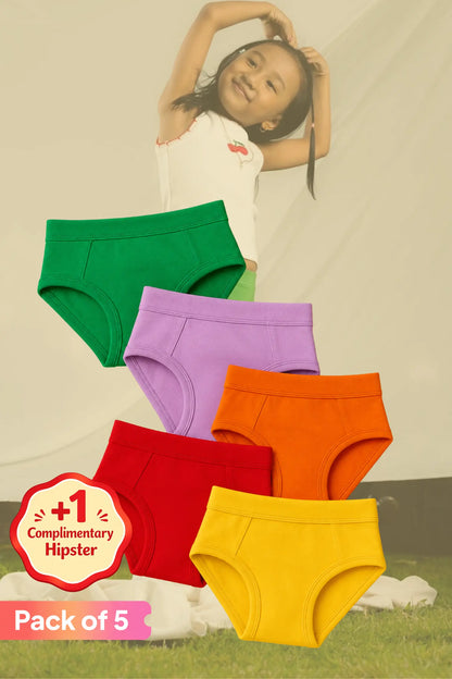 Girls Hipsters Pack of 5