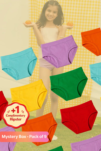 Girls Hipsters Pack of 9 - Mystery Pack