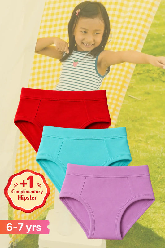 Girls Hipsters Pack of 3 (54-58cm)
