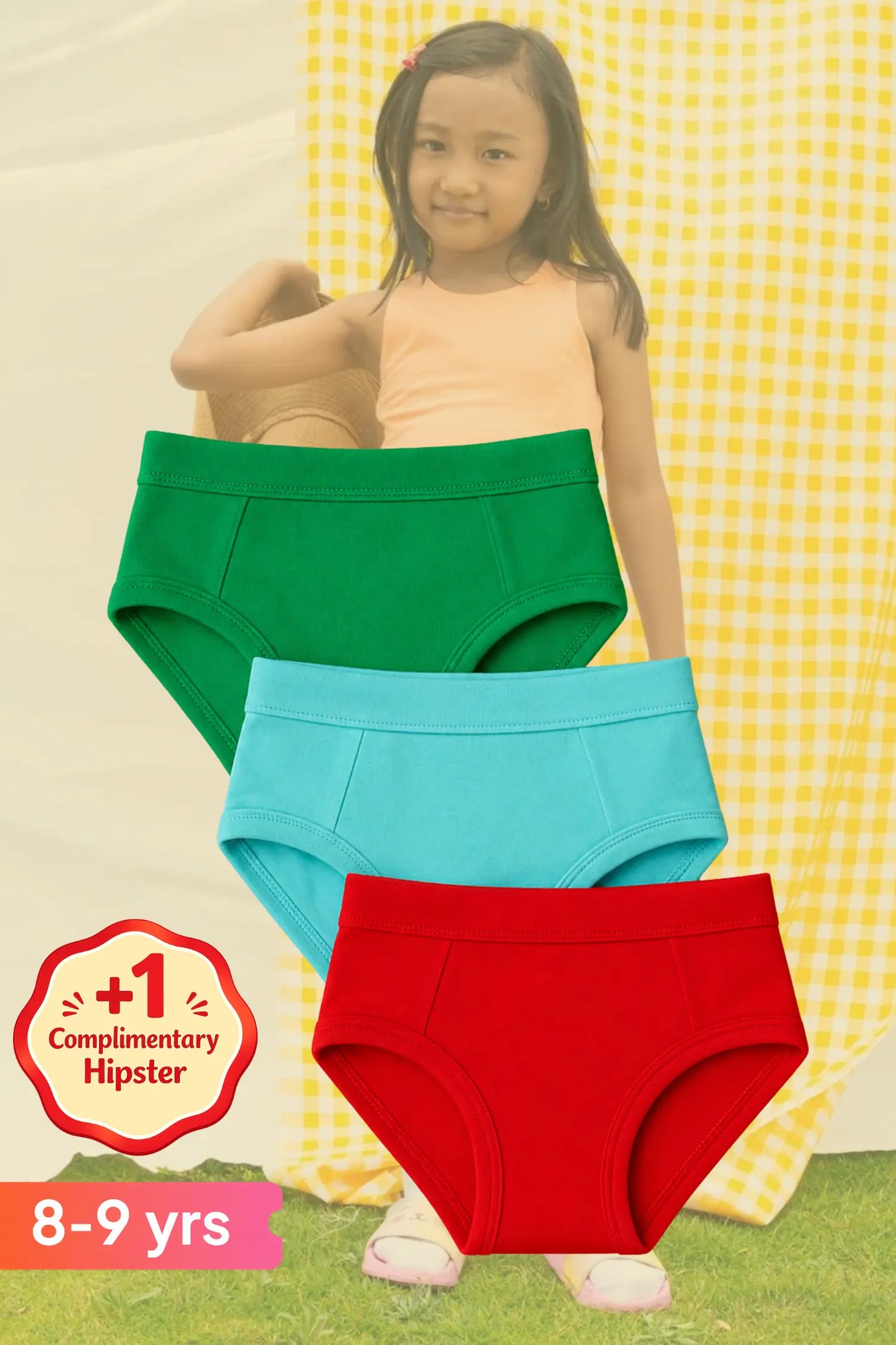 Girls Hipsters Pack of 3 (59-63cm)